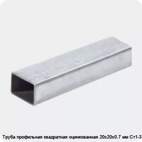 Изображение 2 - Труба профильная квадратная оцинкованная 20х20х0.7 мм Ст1-3