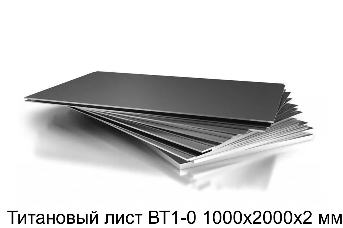 Изображение товара Титановый лист ВТ1-0 1000х2000х2 мм (кг)