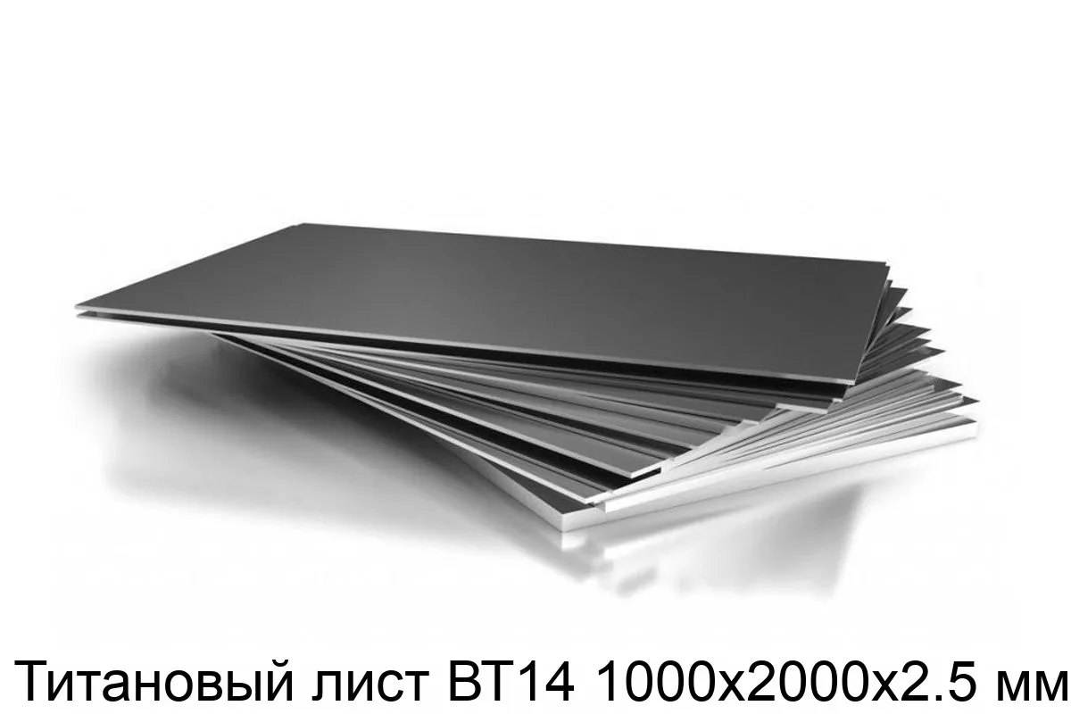 Изображение товара Титановый лист ВТ14 1000х2000х2.5 мм для промышленности и авиации