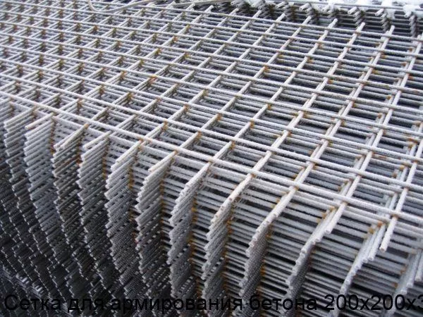 Изображение товара Сетка для армирования бетона 200х200х3 стальная сварная