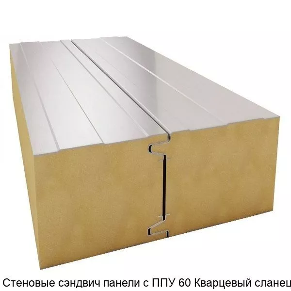 Изображение товара Стеновые сэндвич панели с ППУ 60 Кварцевый сланец 1190 мм ширина