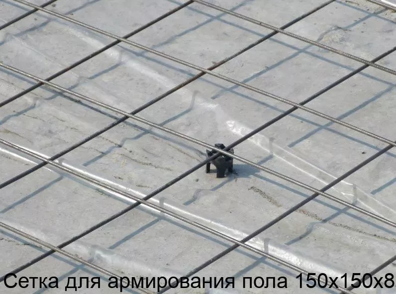 Изображение товара Сетка для армирования пола 150х150х8 сварная из стали и стекловолокна